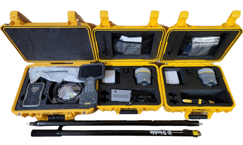 Dual Trimble R12 GNSS RTK Base & Rover UHF kit with TSC5 TDL-450H